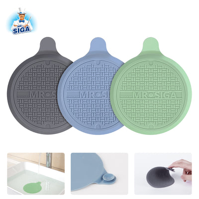 MR.SIGA Round Dish Brush, Size: Dia 5.5 x 25cm - Set of 3