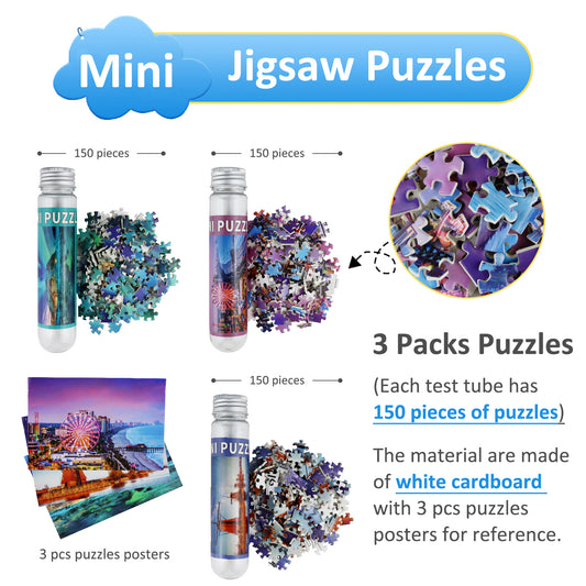 Mini Jigsaw Puzzles for Adults (8 Packs) 234PCS Puzzle with Reference  Blueprint, Micro Puzzle, Comes with Tweezers for Small Puzzles, Suitable As  a