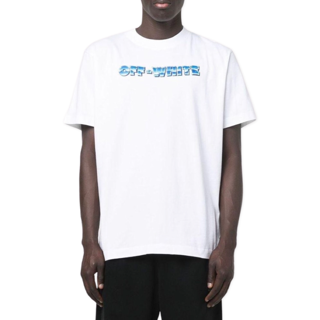 Off-White Blue Metal Arrow print T-shirt White – GangsStoryStore