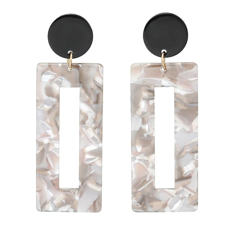 Chic Copper Alloy Metal Hoop Earrings for Women's Fashion