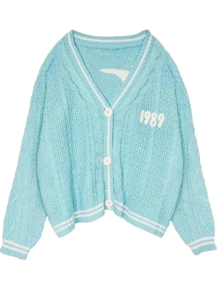 Stylish Autumn/Winter Knit Embroidered Cardigan for Women, Casual Sweater
