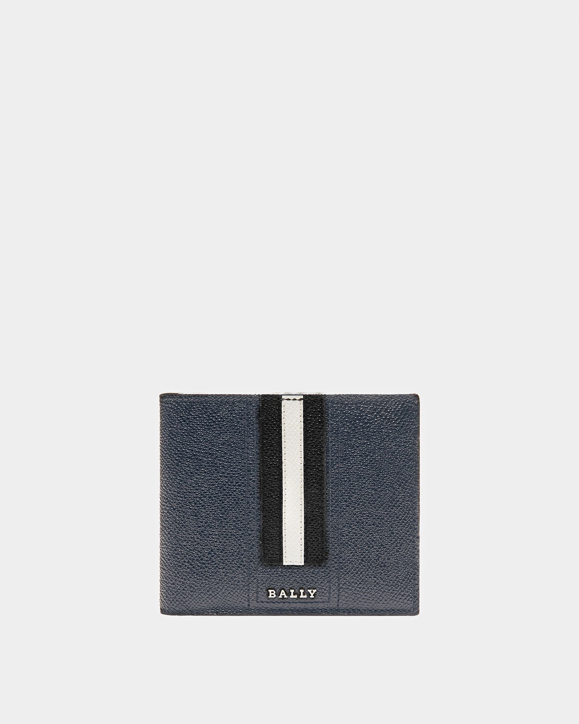 Taliky | Men's Coin Wallet | Blue Leather | Bally | Still Life Front