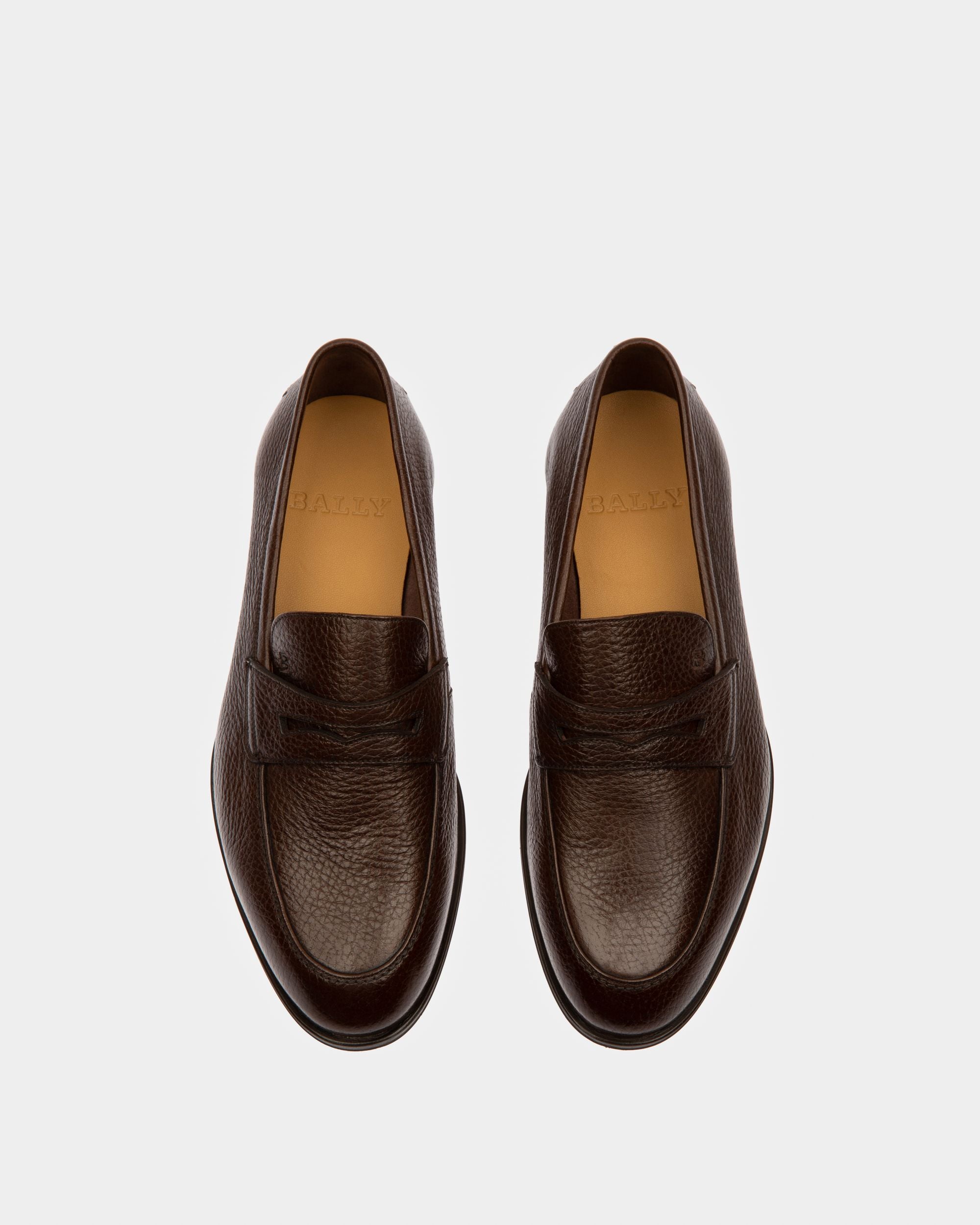 Men's Schon Leather Loafers In Brown Bally