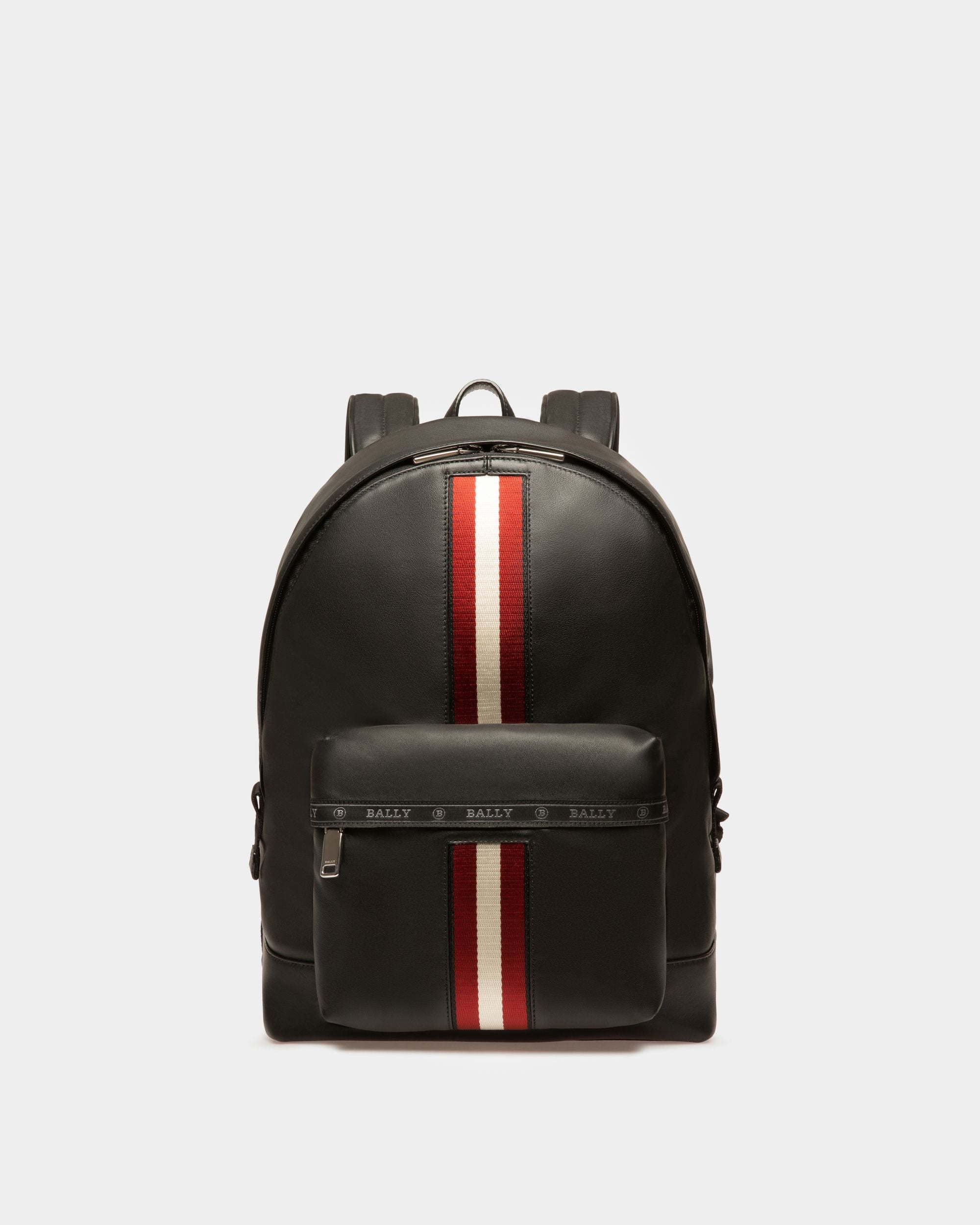 Mens Backpack | Black Leather | Bally