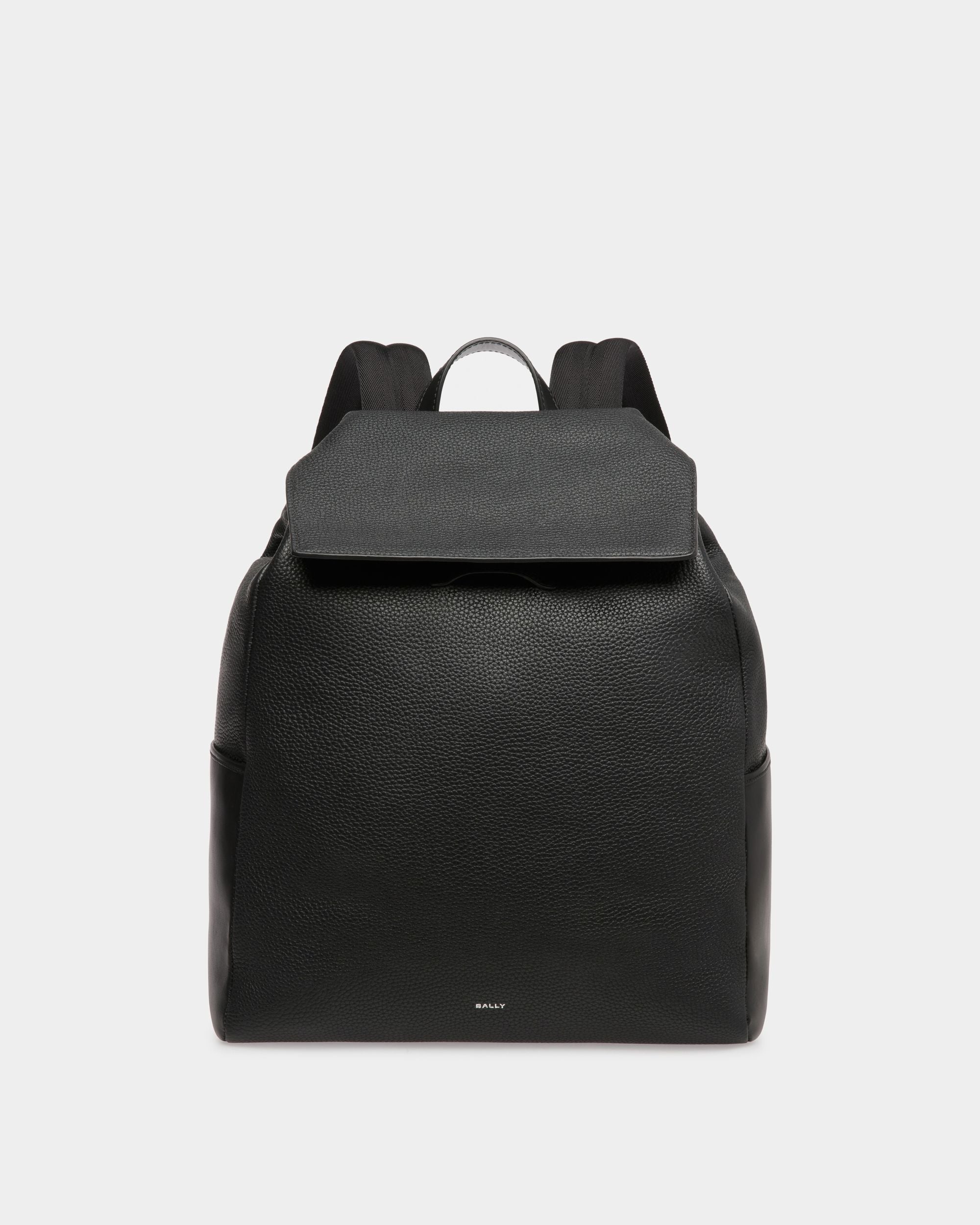 Slim | Men's Backpack | Black Leather | Bally | Still Life Front