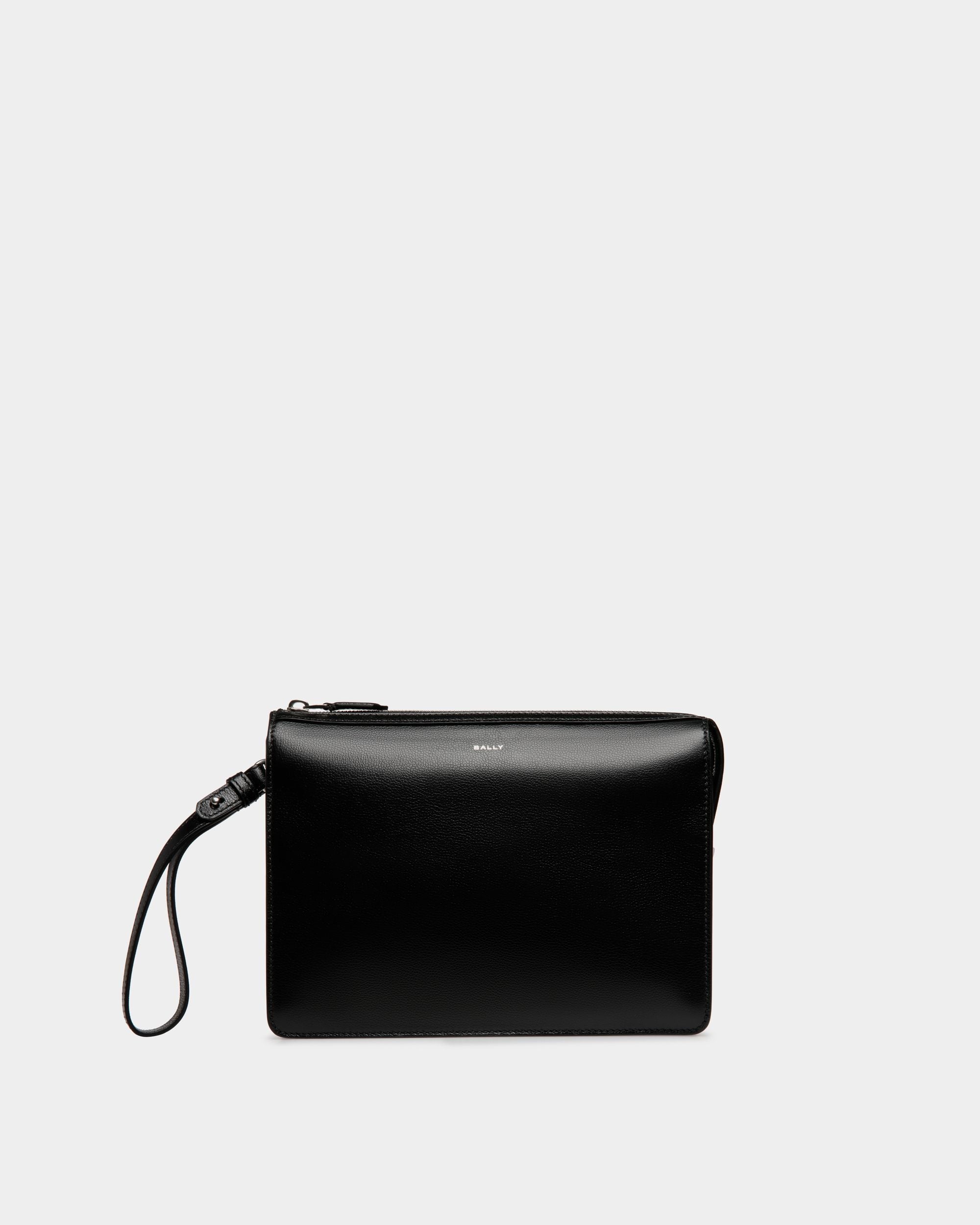 PM | Men's Clutches And Portfolios | Black Leather | Bally | Still Life Front