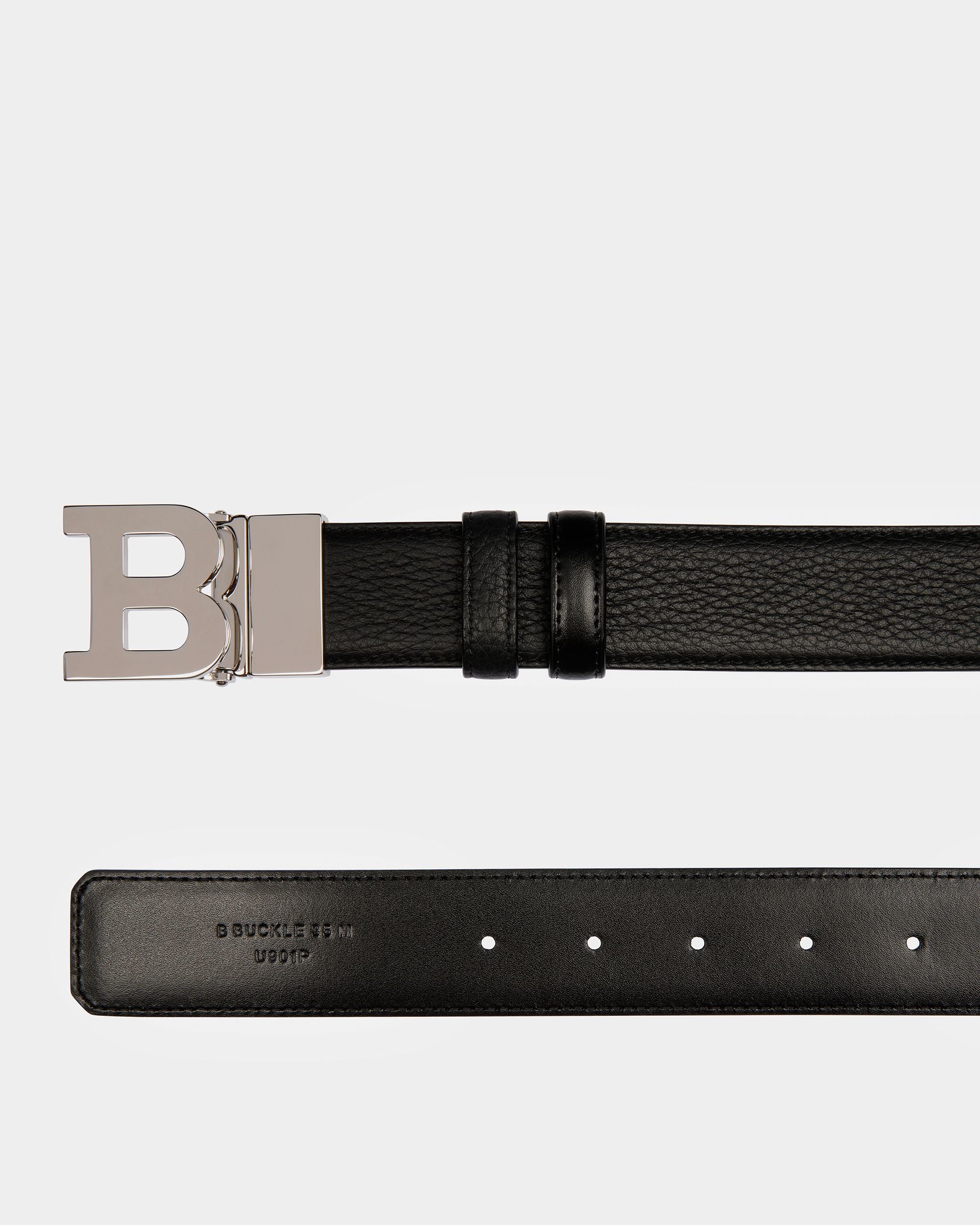 Men's B Buckle Leather Belt In Black | Bally