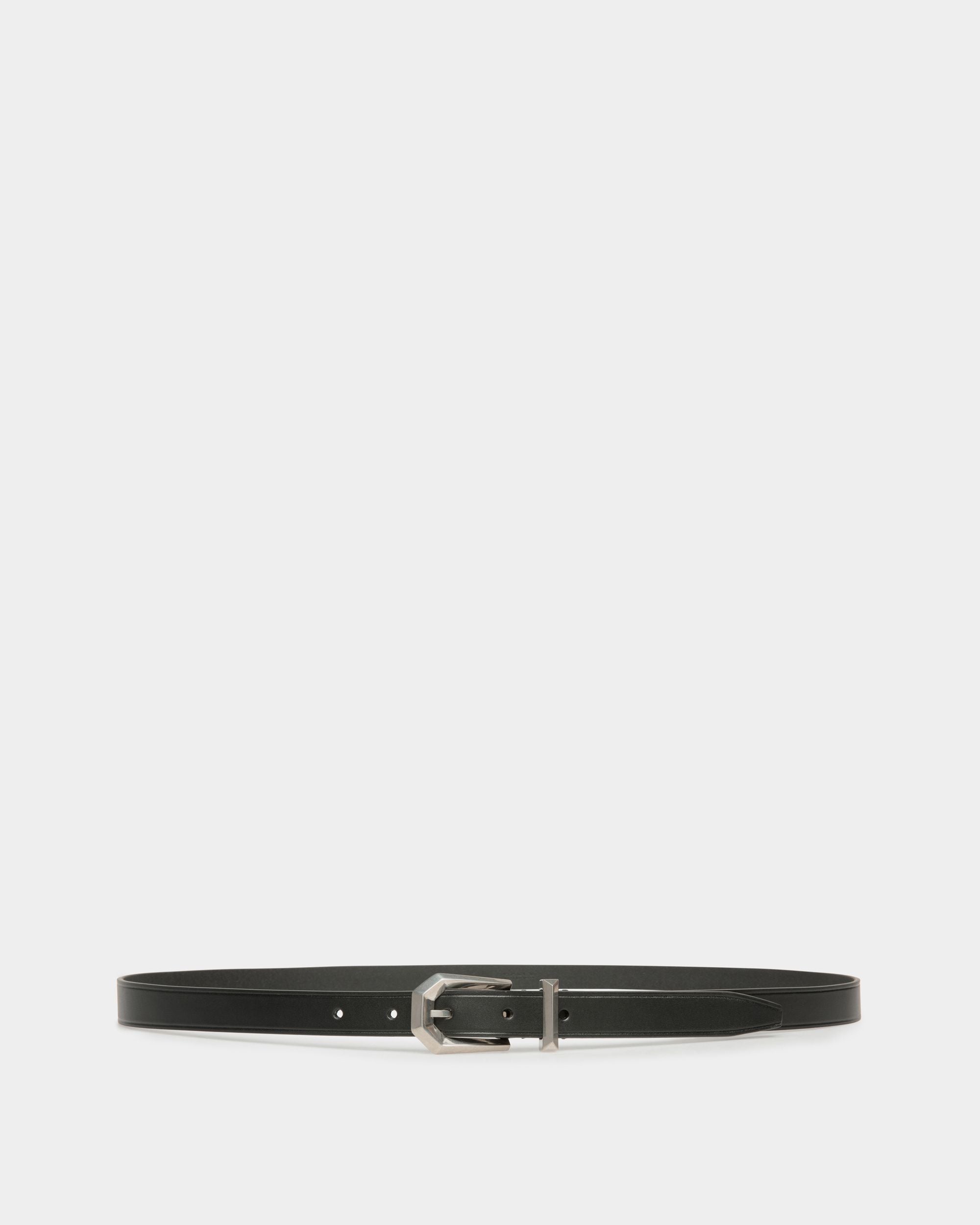 Men's Prisma 20mm Belt in Black Leather | Bally | Still Life Front