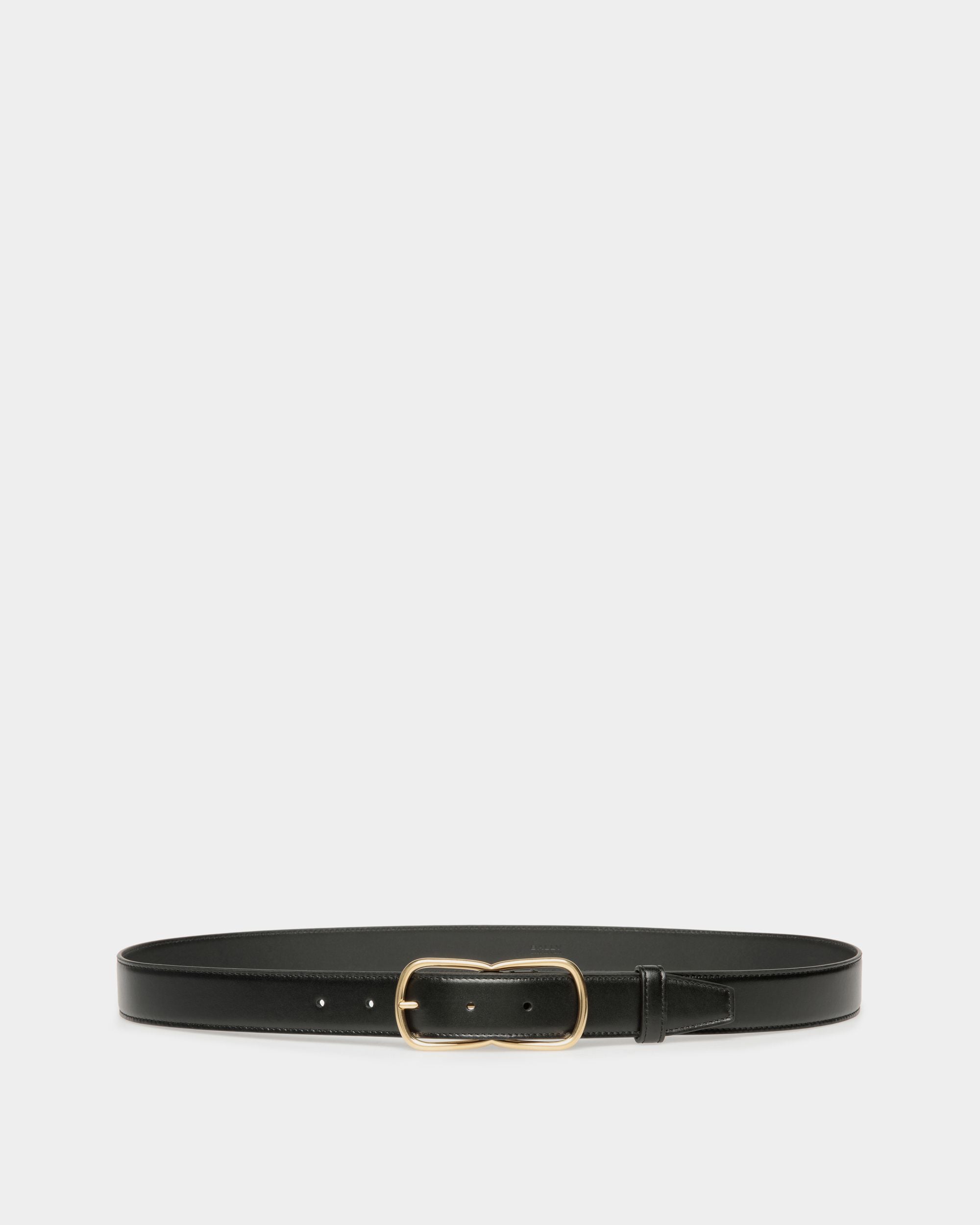 Loto 30mm | Men's Belt in Black Leather | Bally | Still Life Front