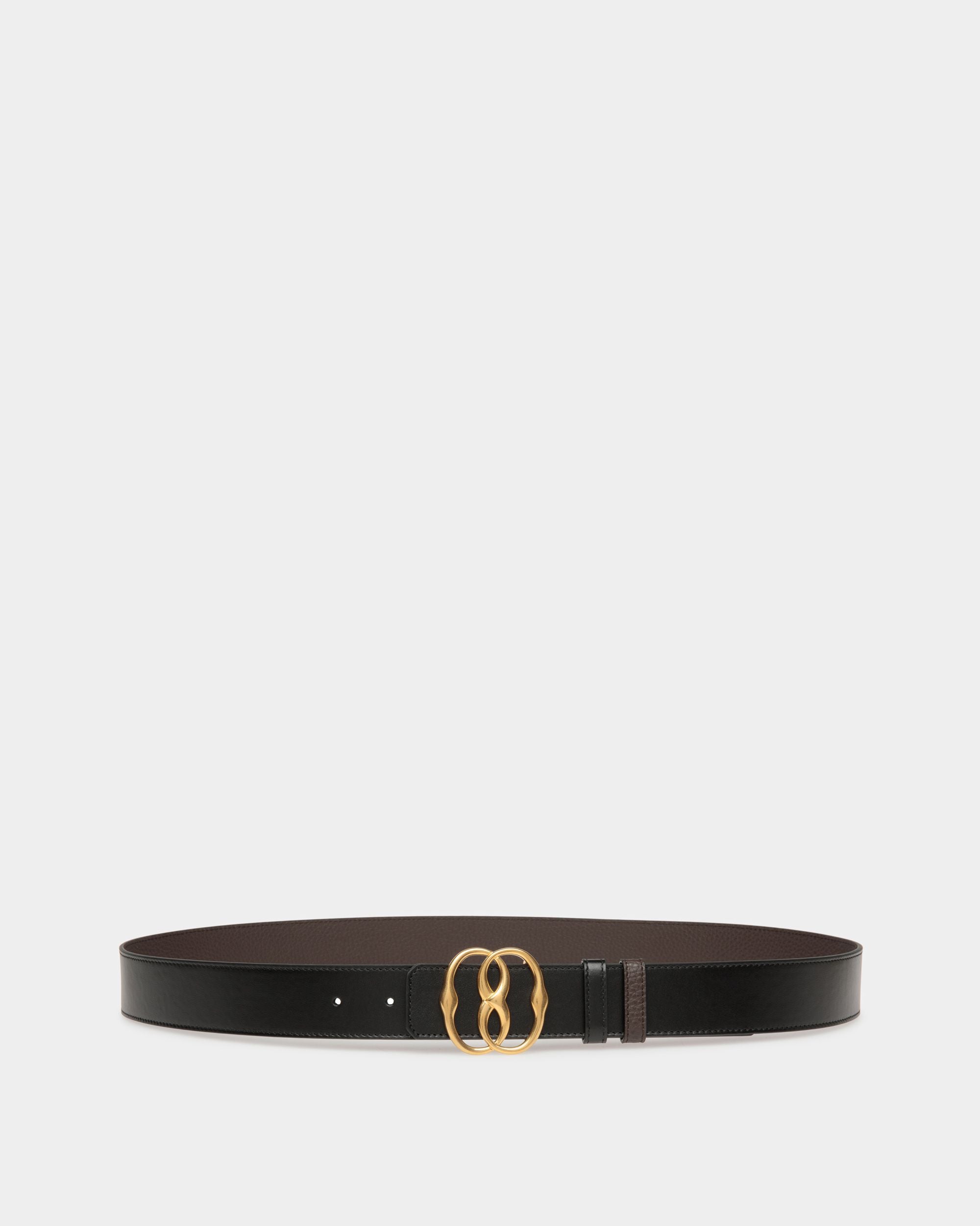 Bally Iconic | Men's Belt |Black And Brown Leather | Bally