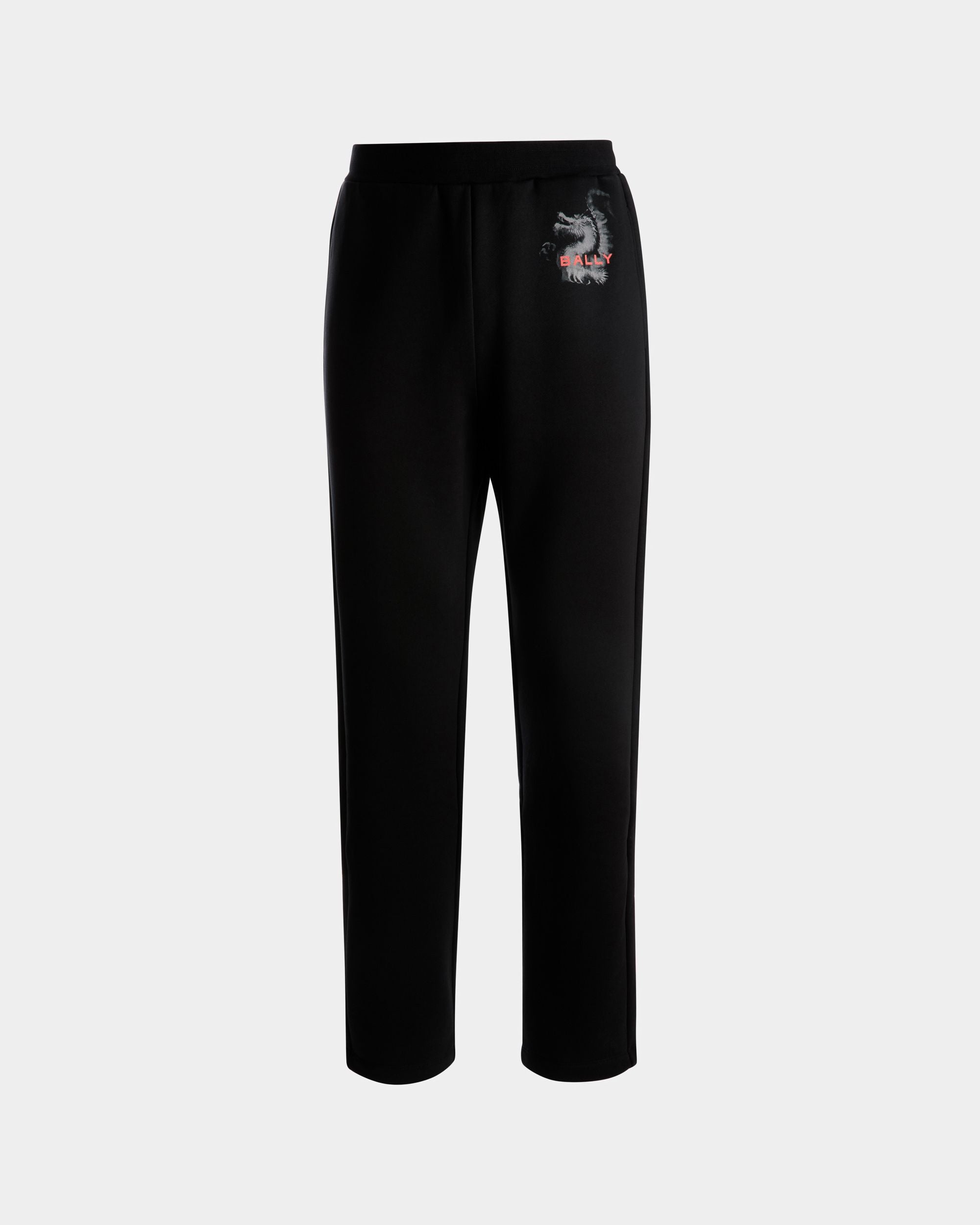 Men's Sweatpants in a Black Cotton Blend | Bally | Still Life Front