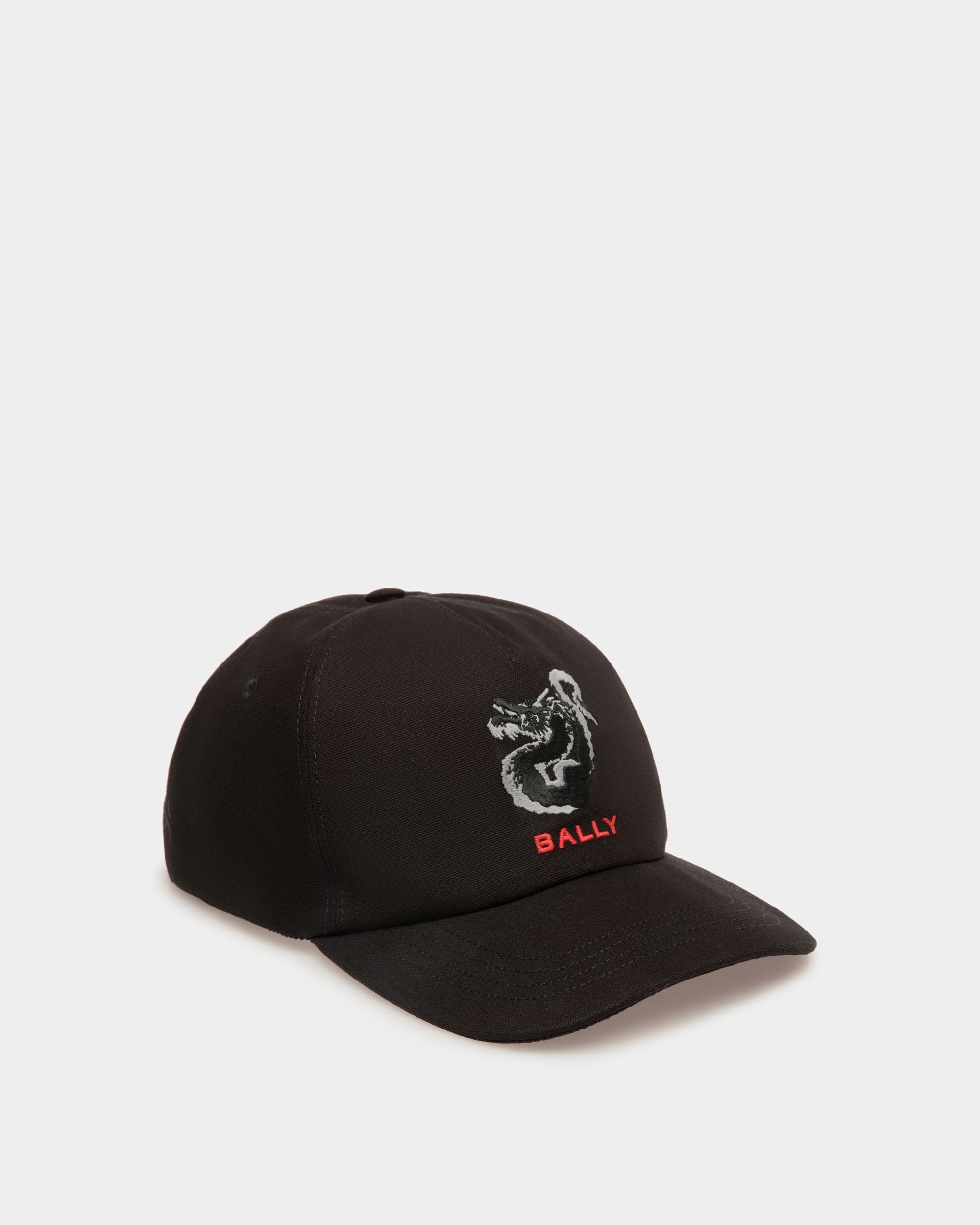 Men's Baseball Hat in Black Cotton | Bally | Still Life Front