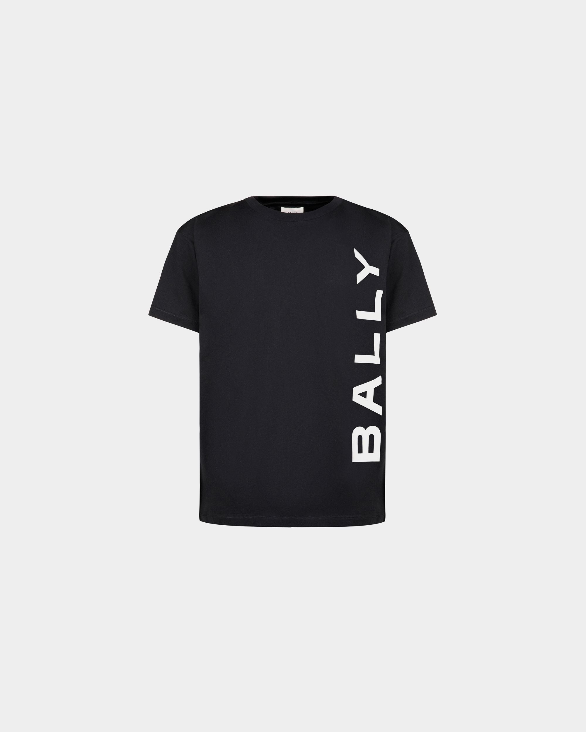 Men's T-Shirt in Navy Blue Cotton | Bally | Still Life Front