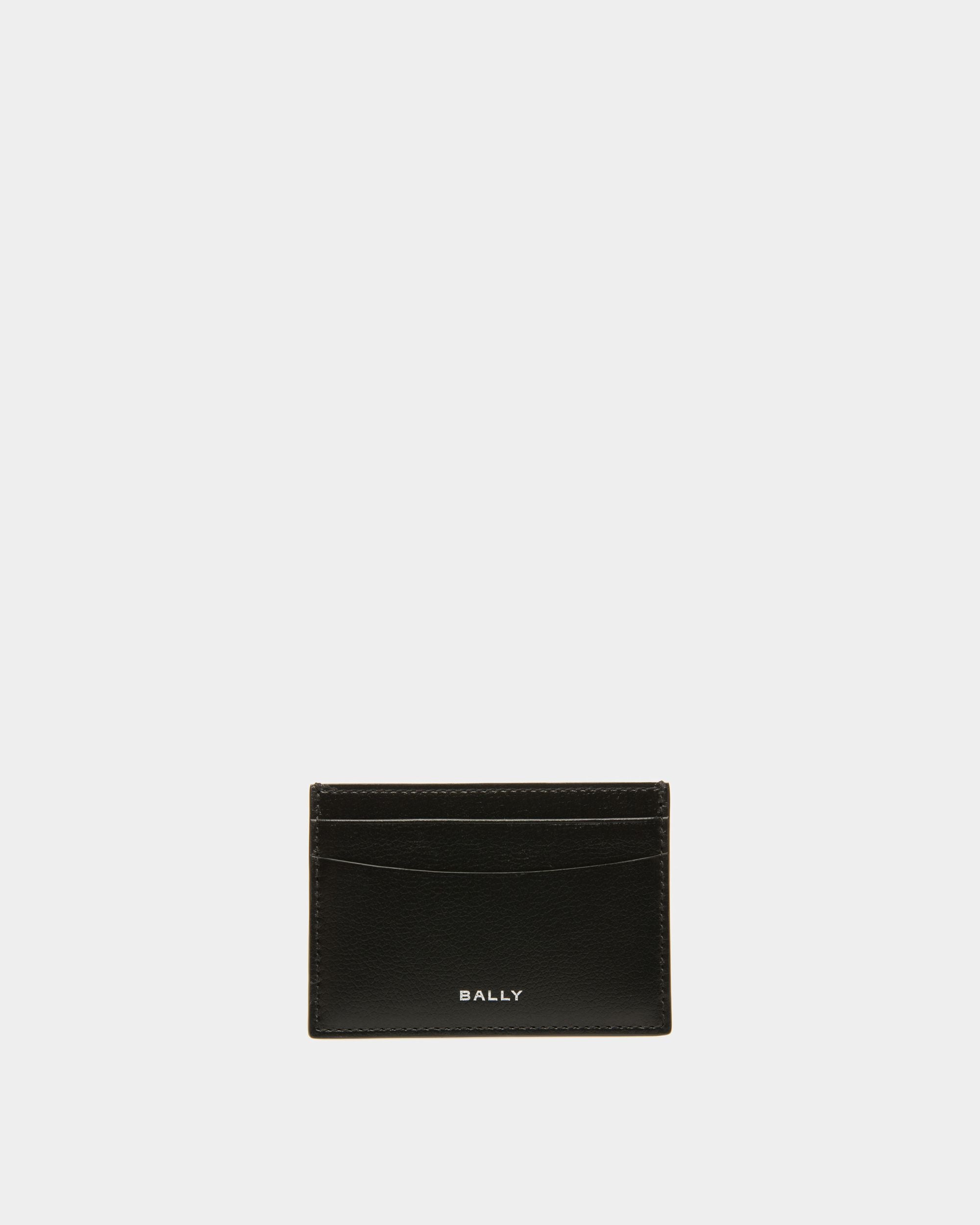 Banque Business Card Holder | Men's Business Card Holder | Black Leather | Bally | Still Life Front