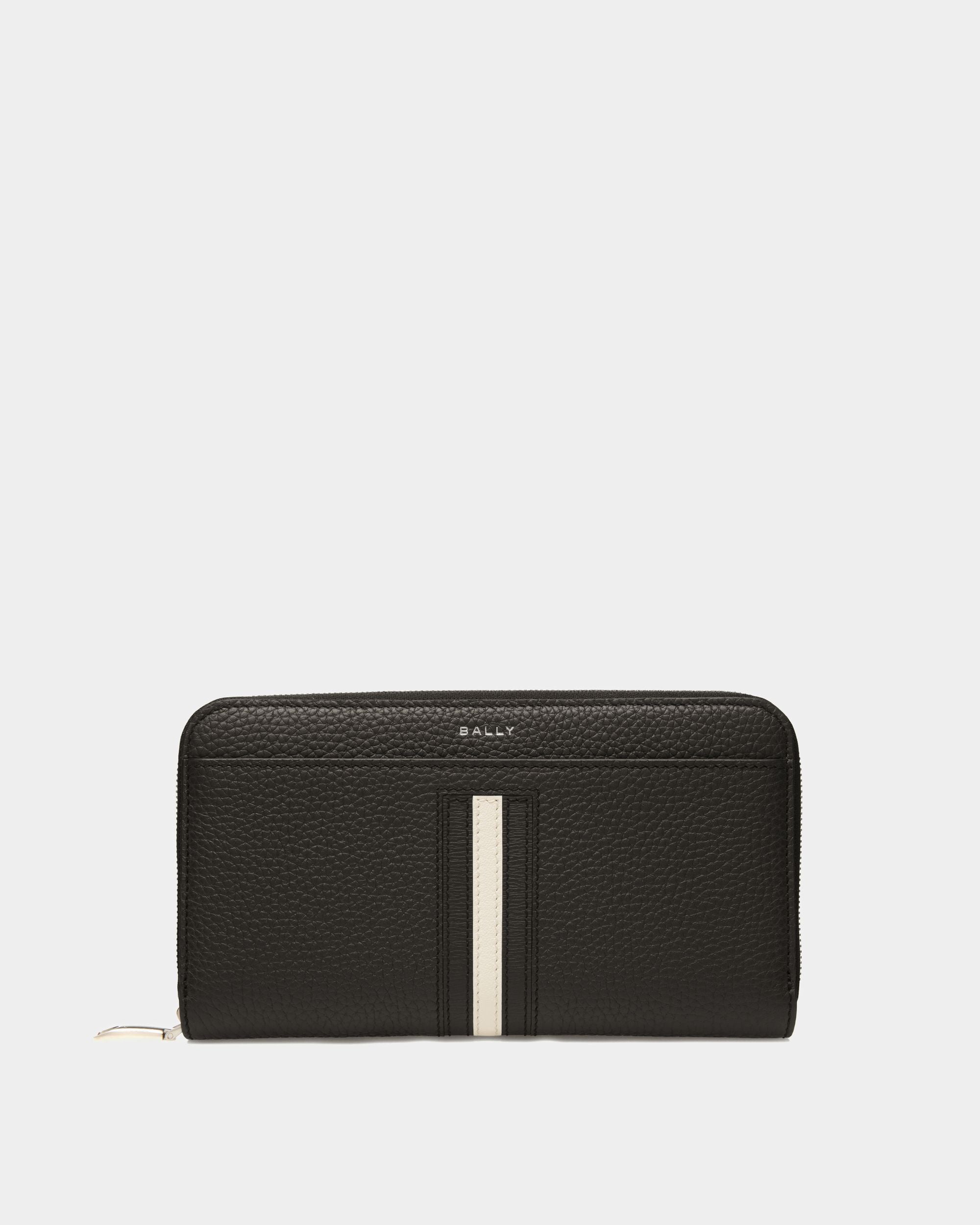 Ribbon Wallet | Men's Wallet | Black Leather | Bally | Still Life Front