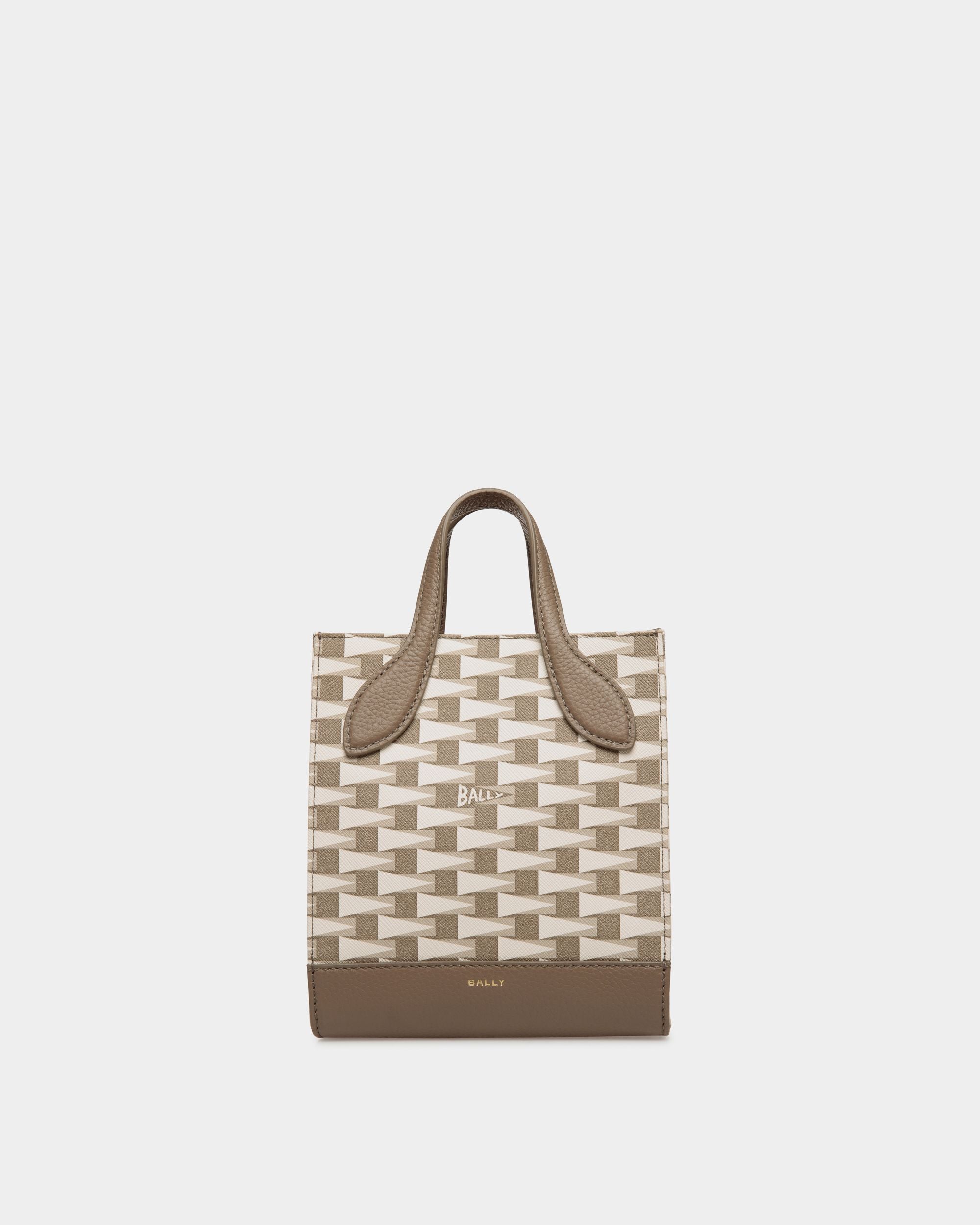 Pennant | Women's Mini Tote Bag in Beige TPU | Bally | Still Life Front