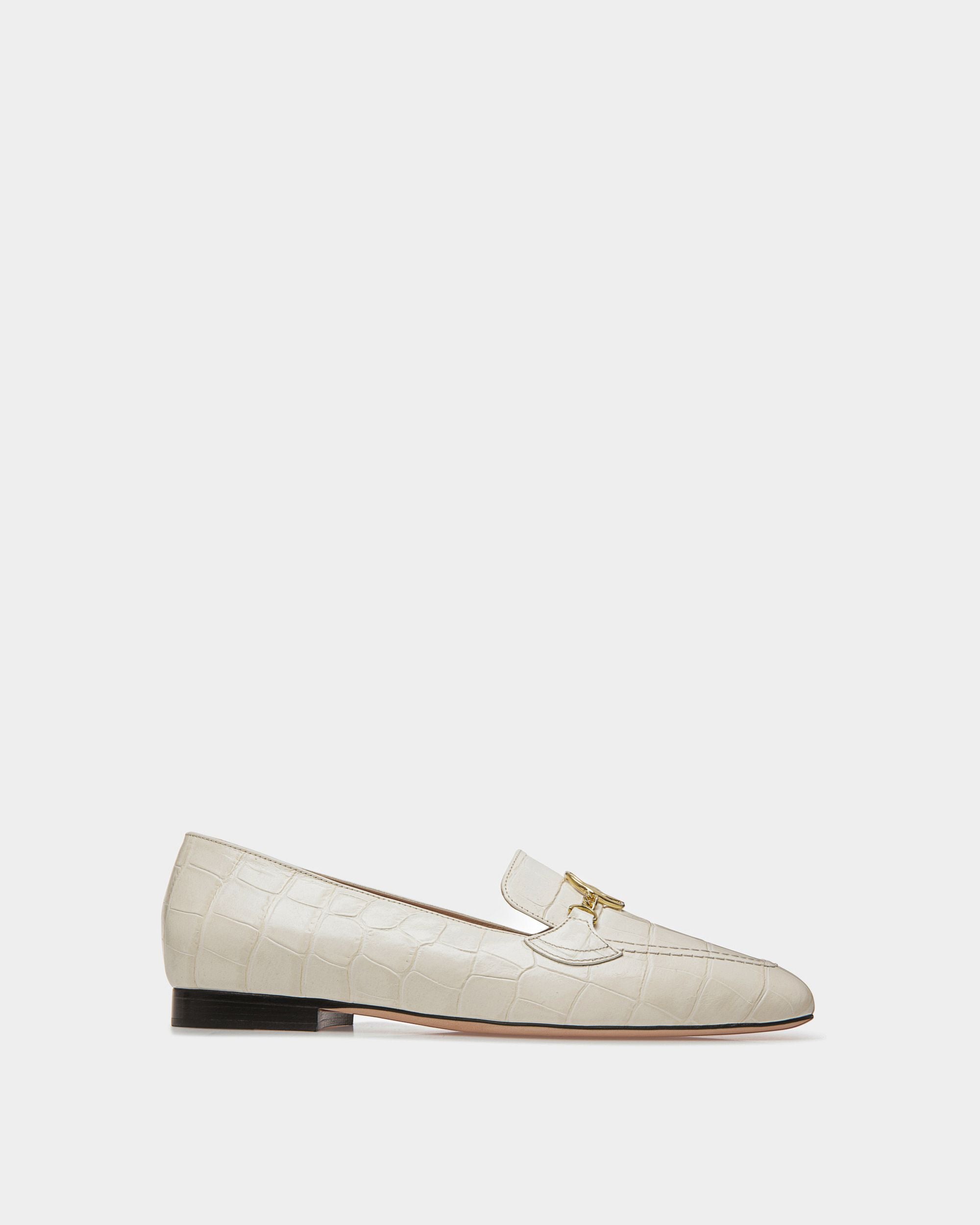 Obrien | Women's Loafers | Bone Leather | Bally | Still Life Side