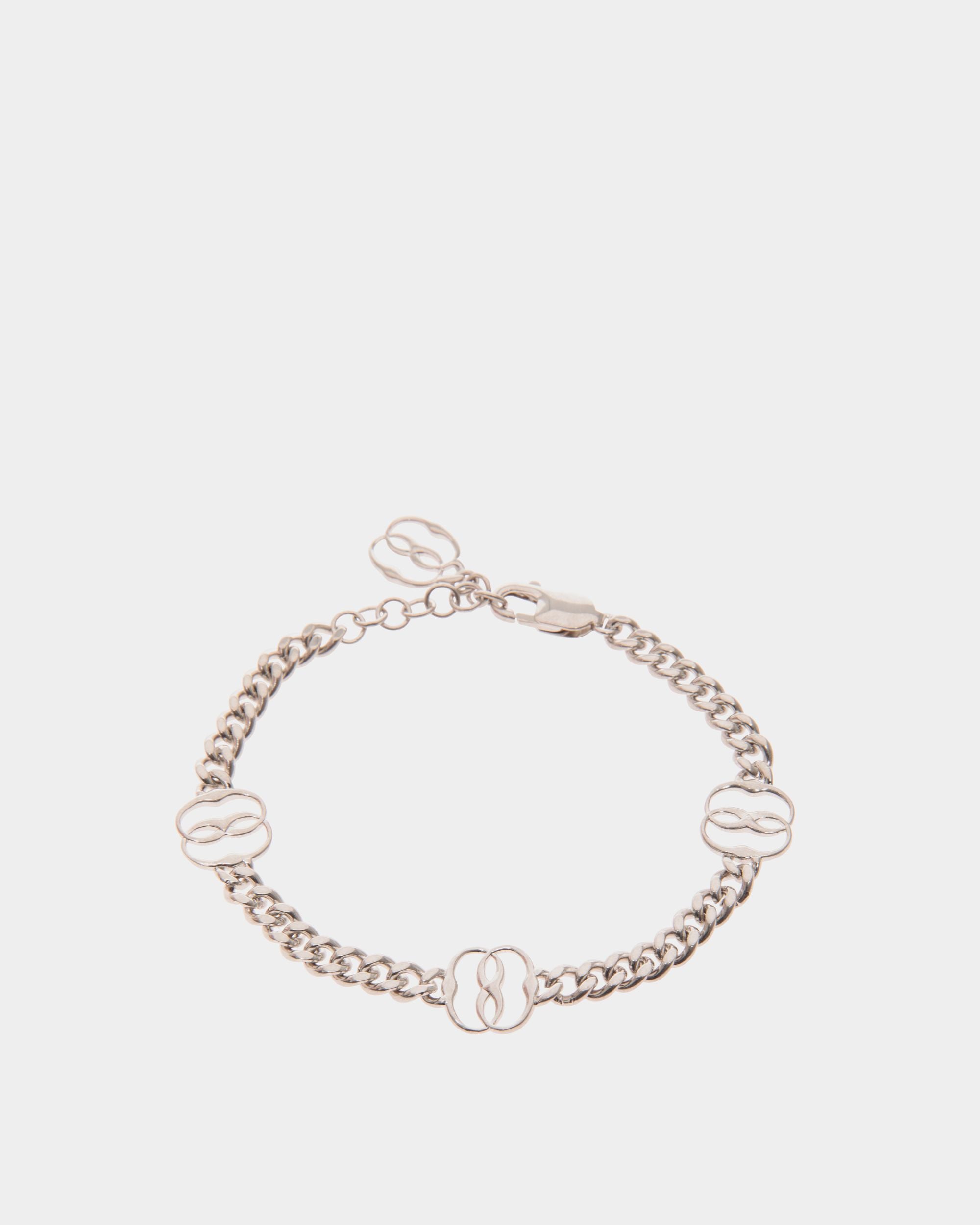 Emblem | Women's Bracelet in Silver Eco Brass | Bally | Still Life Front