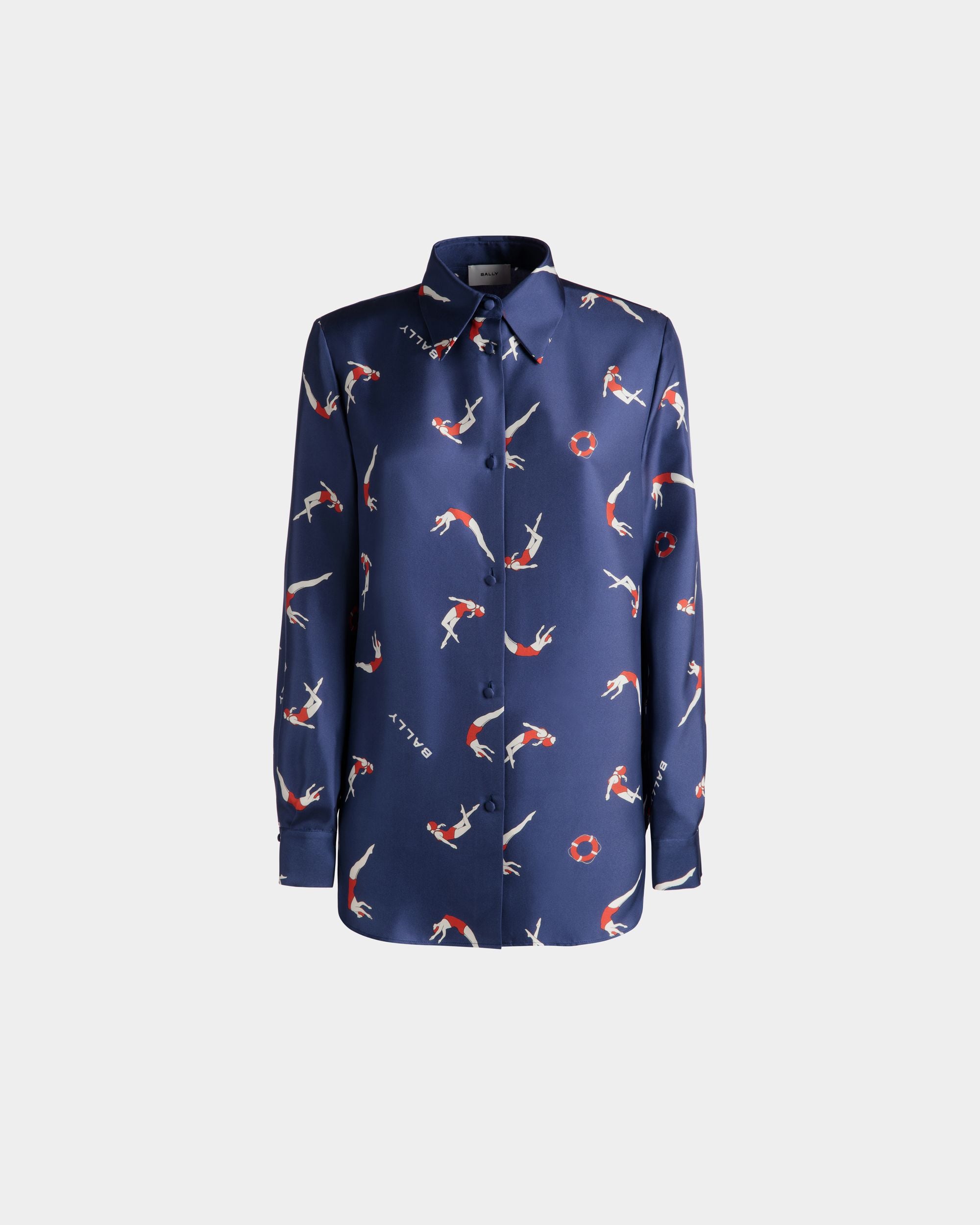 Women's Printed Shirt in Silk | Bally | Still Life Front