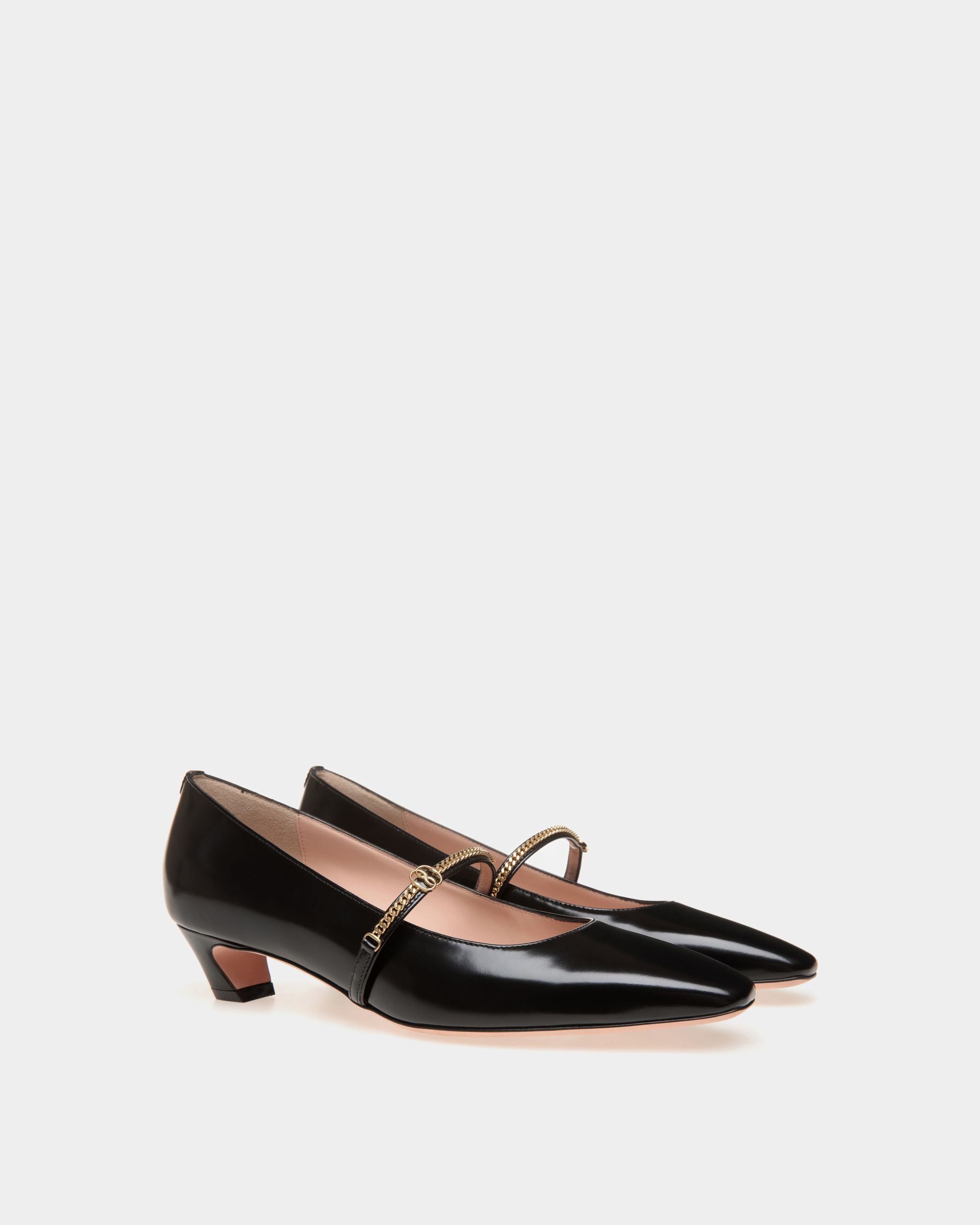 Sylt Mary-Jane Pump In Black Leather