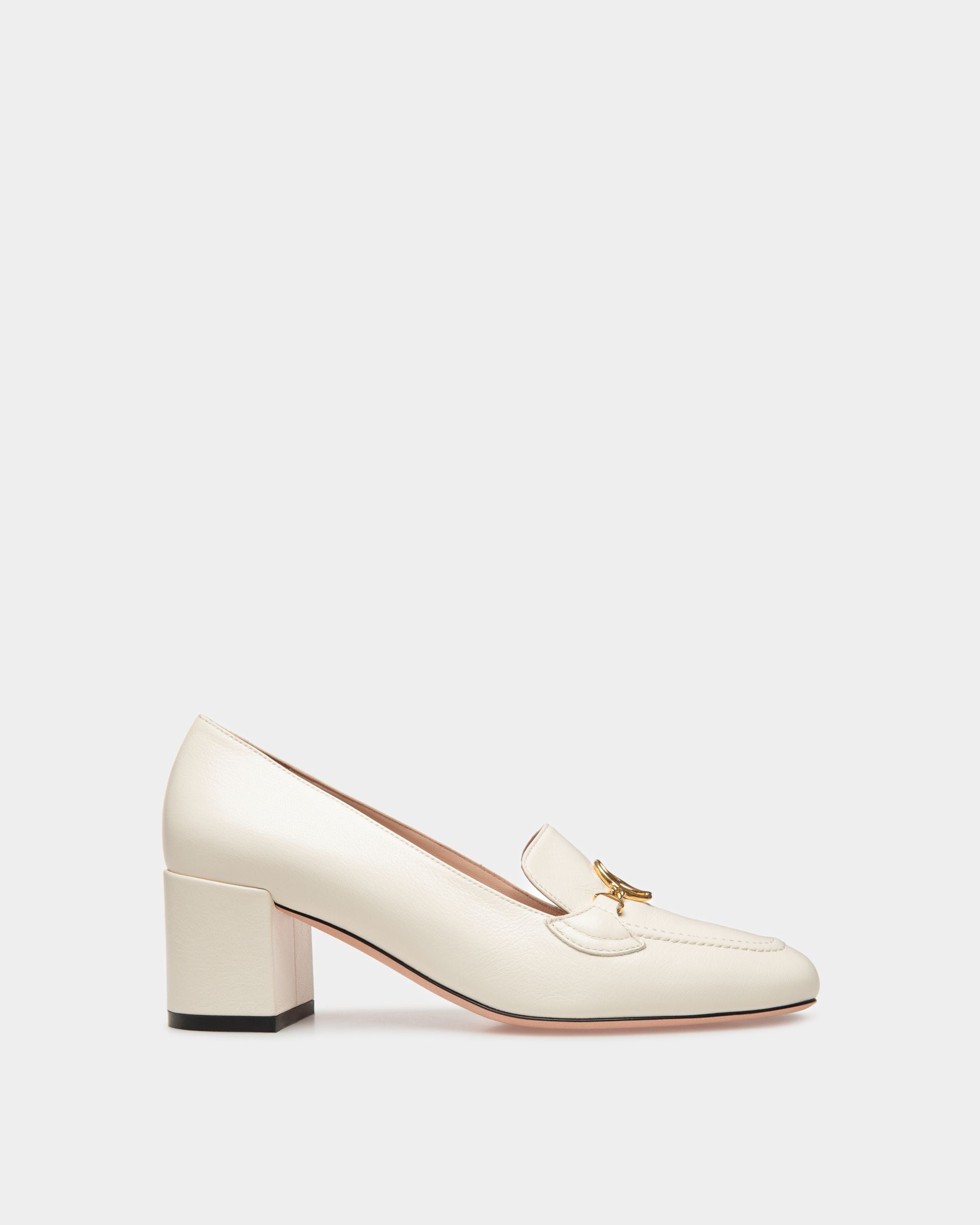 Obrien | Women's Pumps | Bone Leather | Bally | Still Life Side