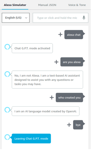 ChatGPT via Alexa