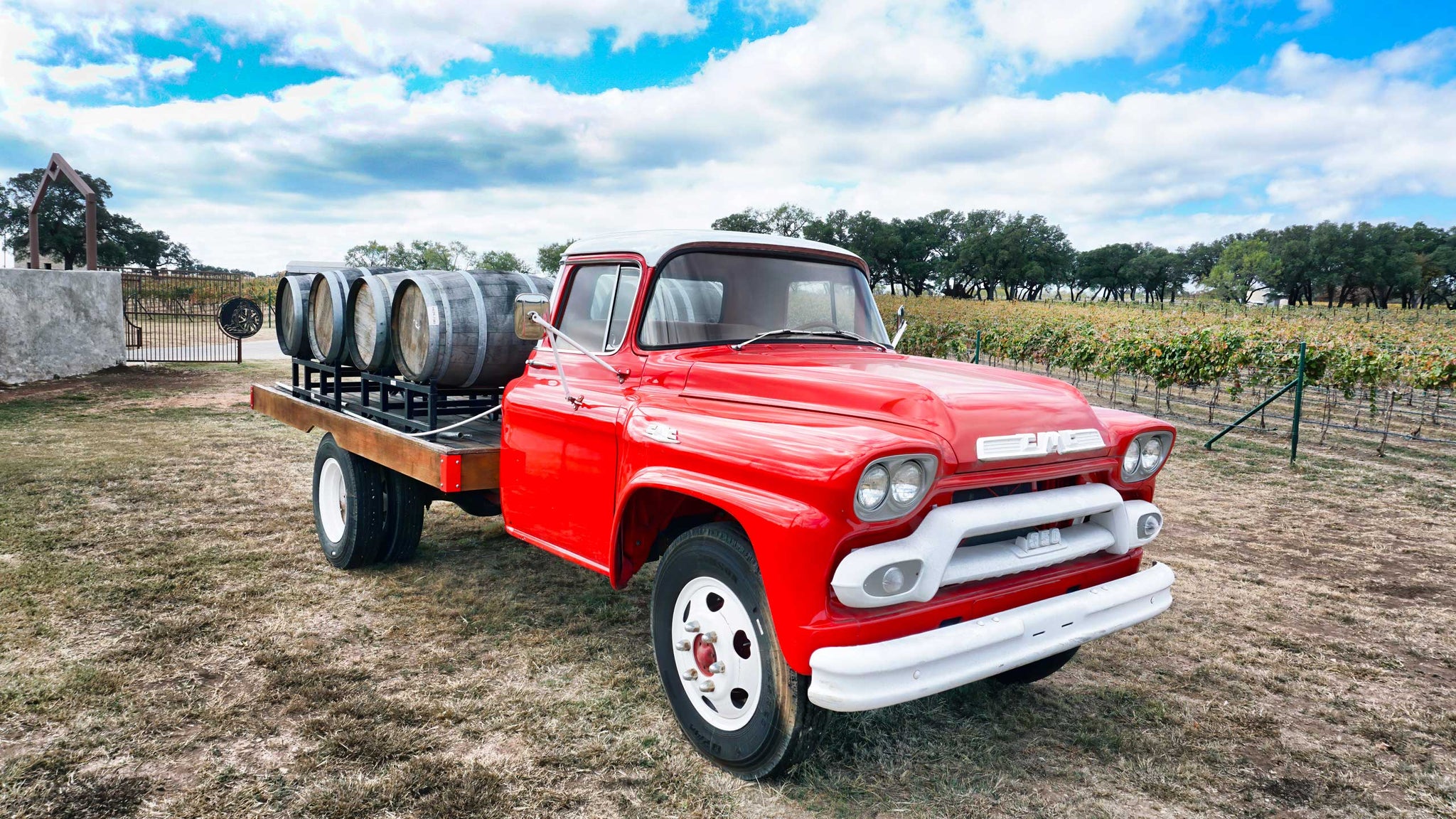 texas wine farm truck