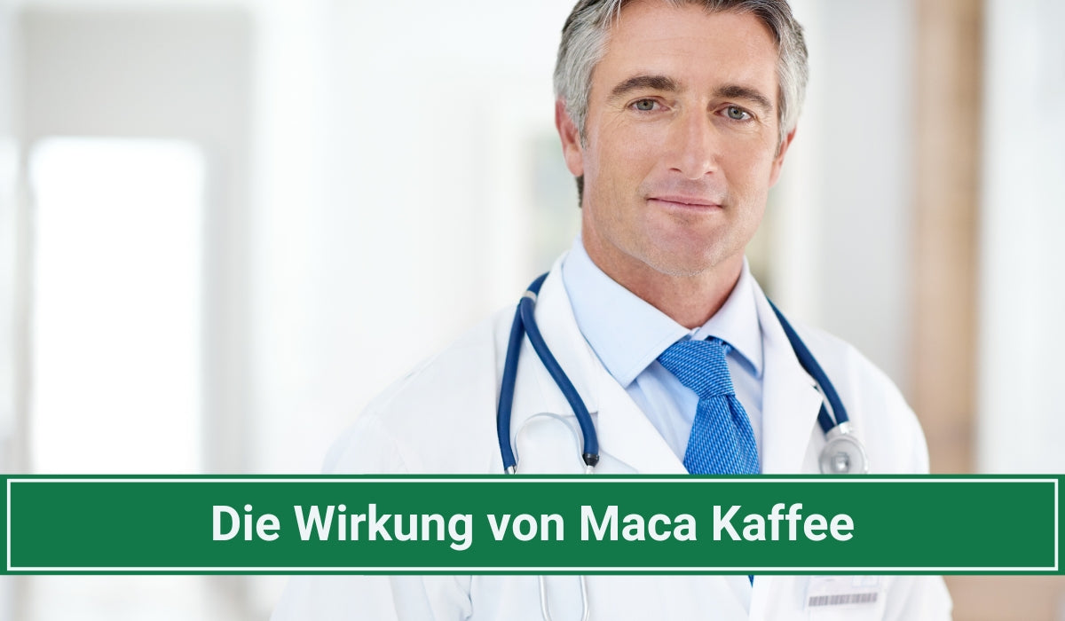 Ein Arzt der die Wirkung von Maca Kaffee erklärt.