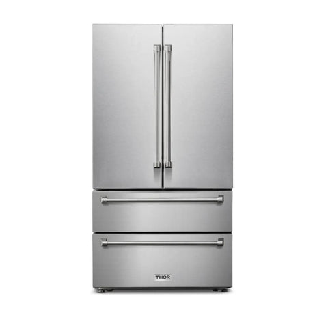 Thor 36 Inch Professional French Door Refrigerator with Freezer Drawers
