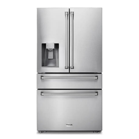 Thor 36 Inch Professional French Door Refrigerator with Ice and Water Dispenser