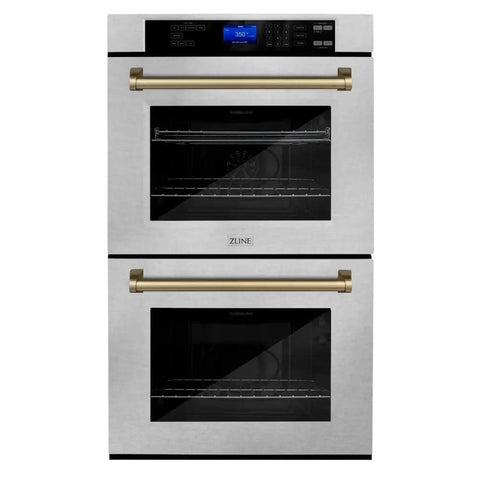 ZLINE 30" Autograph Edition Double Wall Oven with Self Clean and True Convection in DuraSnow Stainless Steel (AWDSZ-30)