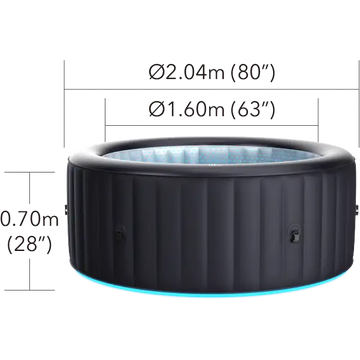 MSPA URBAN Aurora Round Bubble Spa (6 Bathers) - With LED