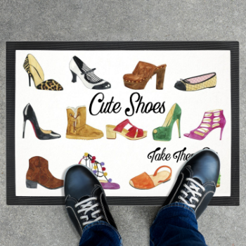 Cute Shoes Take Them Off Doormat