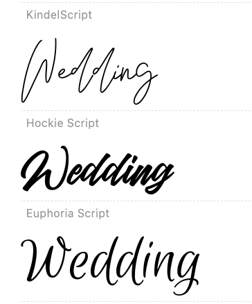 Script Fonts