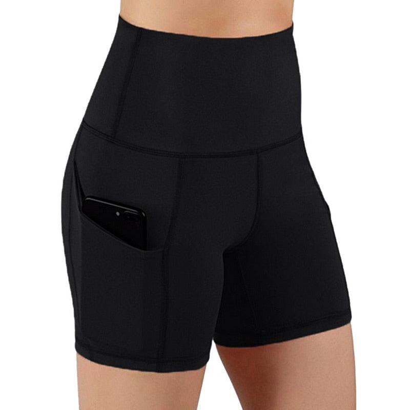 Women High Waist Out Pocket Yoga Short - MT FITNESS Modern