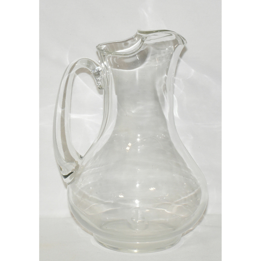 Vintage Juice Pitcher Block Optic Thumb Print 1 Quart Water Juice Glass  Pitcher