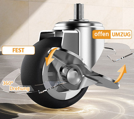 Joybos® Heavy Duty faltbare Metallregale mit Rädern – DE-Joybos