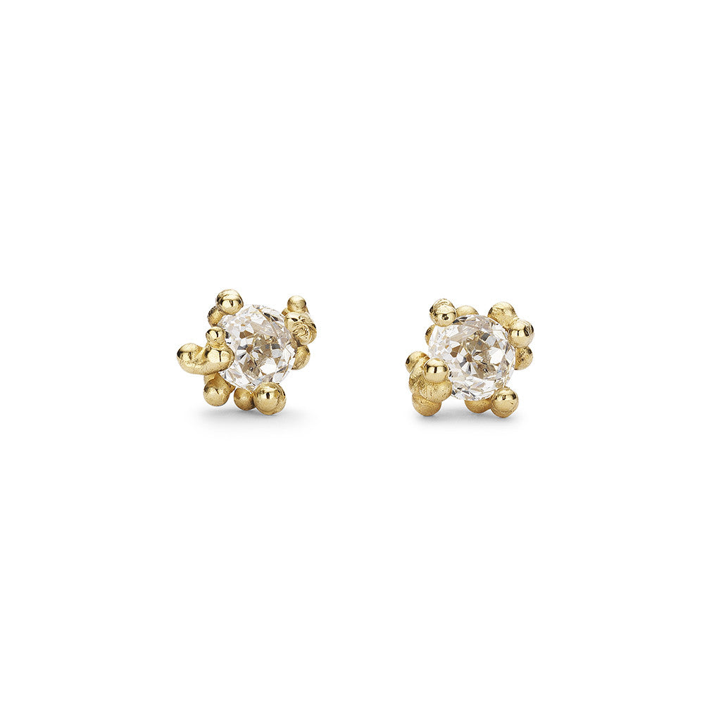 Solitaire Diamond Stud Earrings from Ruth Tomlinson