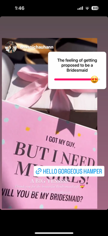 Bridesmaid gift hamper online