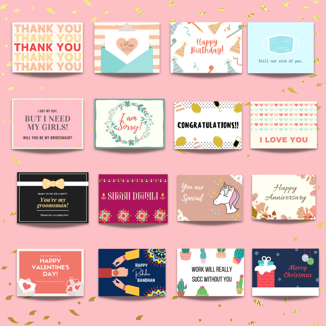 Thank You Note to accompany your wedding Return Gift – CHOCOCRAFT