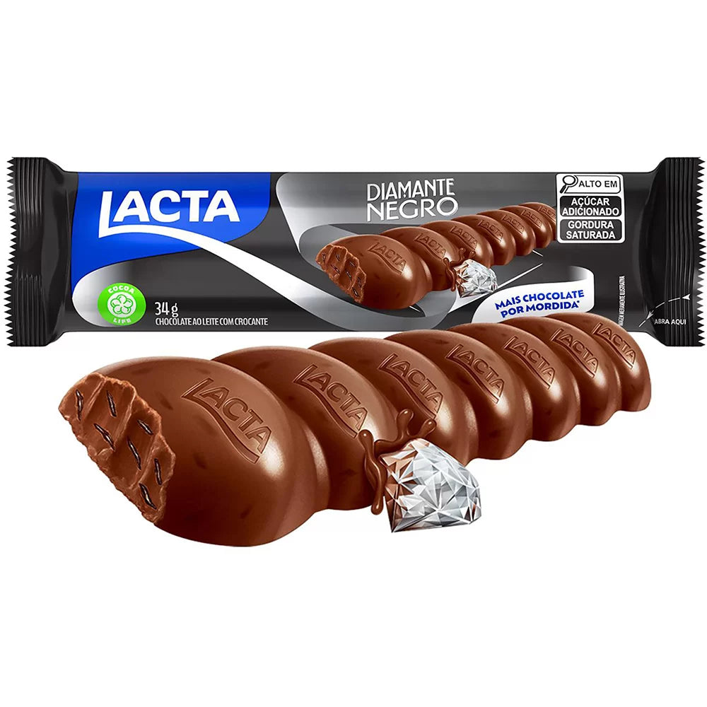 LACTA - Chocolate bar With Crunchy Diamante Negro and White chocolat