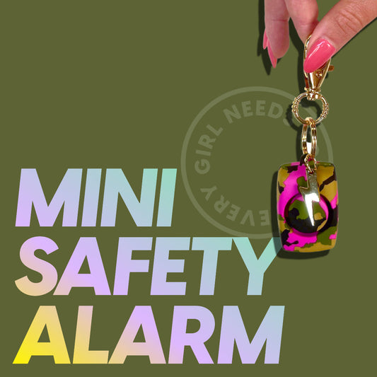 Glitter Heart Safety Alarm Mint