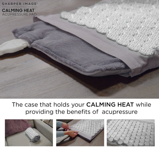 Sharper Image® Calming Heat XXL-Wide Massaging Weighted Heating Pad, 12  Setting, 5lbs