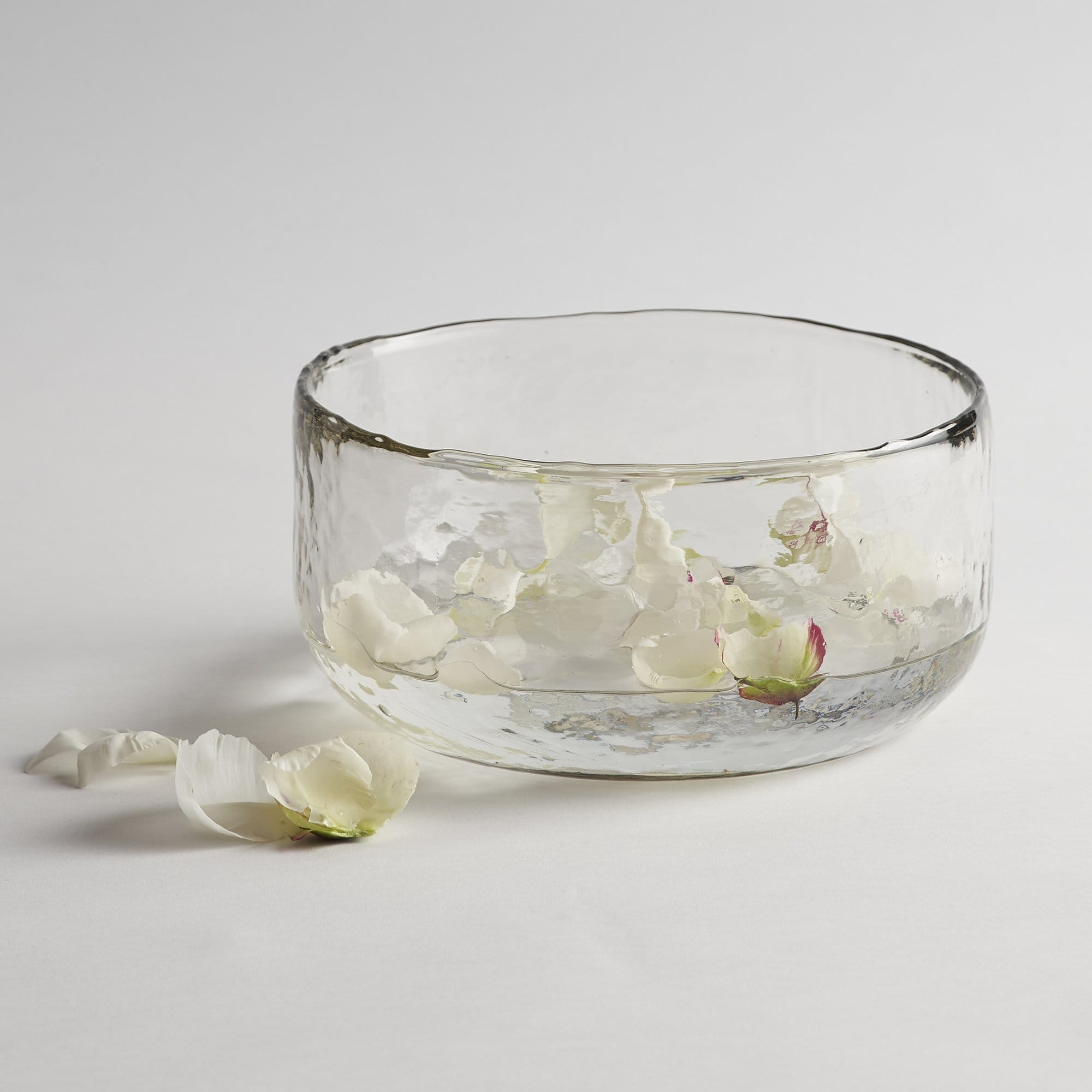 Large Pebbled Glass Bowl