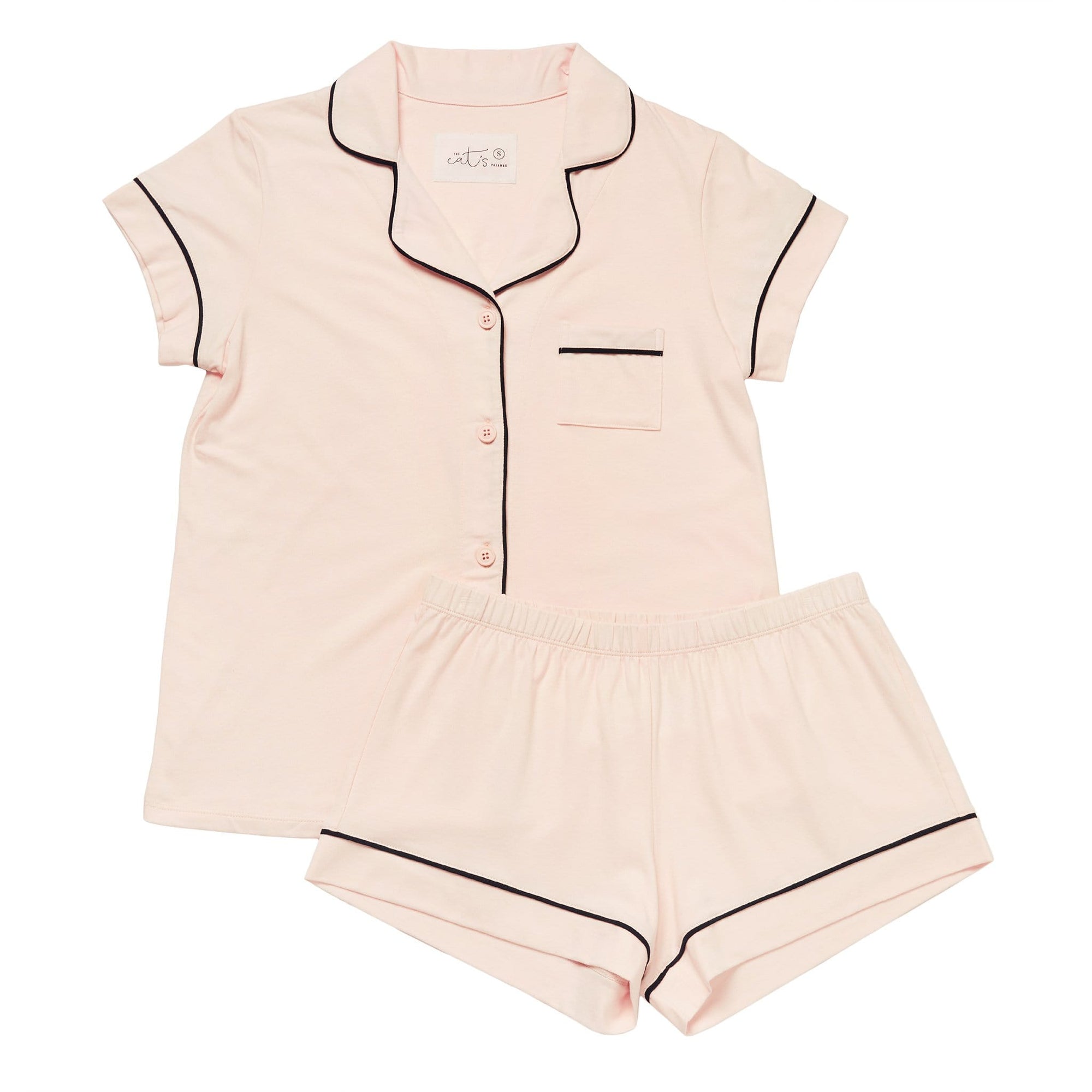 Pink Moment Pima Knit Cotton Pajama Short Set - Brentwood General Store