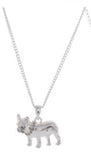 Equilibrium French Bulldog silver plated dog necklace