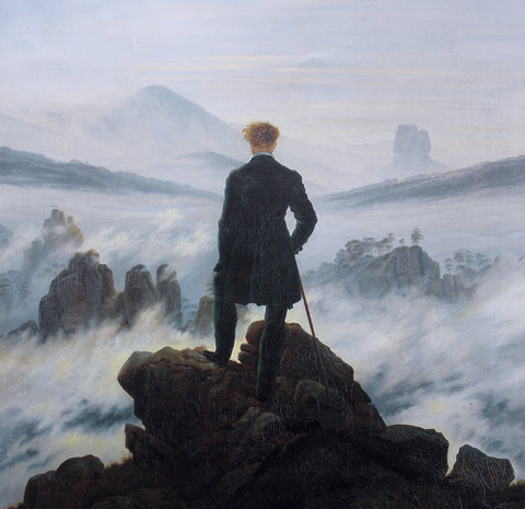 Casper David Friedrich painting Wanderer above the Sea of Fog