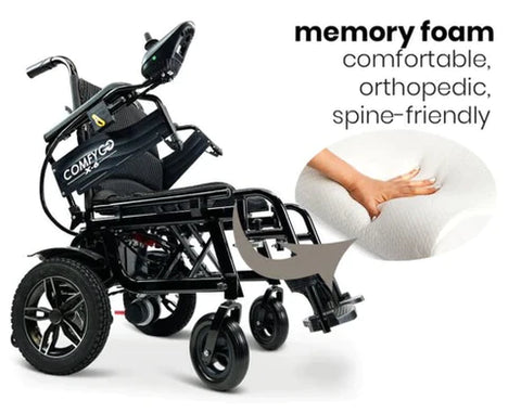 The ComfyGO X-6 Electric Wheelchair has been designed to provide superior comfort and safety to the user. 