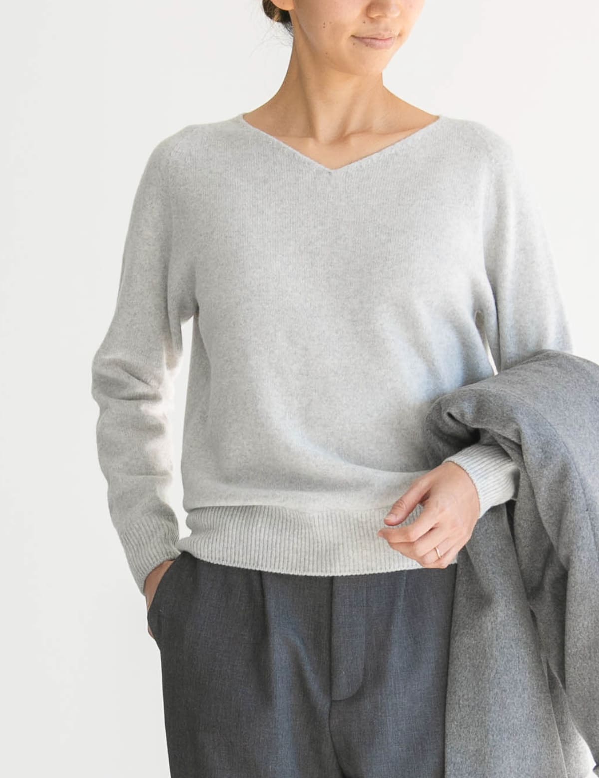 Merino wool v-neck sweater