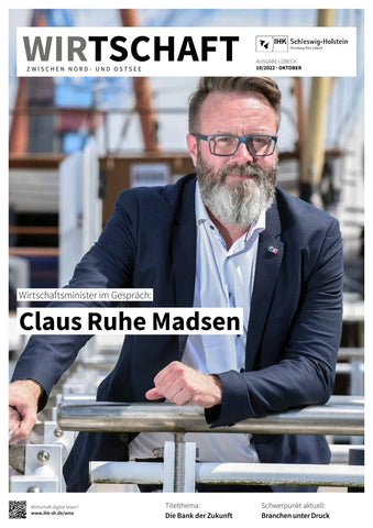 Claus Ruhe Madsen MdB auf den Titel des IHK Magazins Wirtschaft, Herbstausgabe 2022
